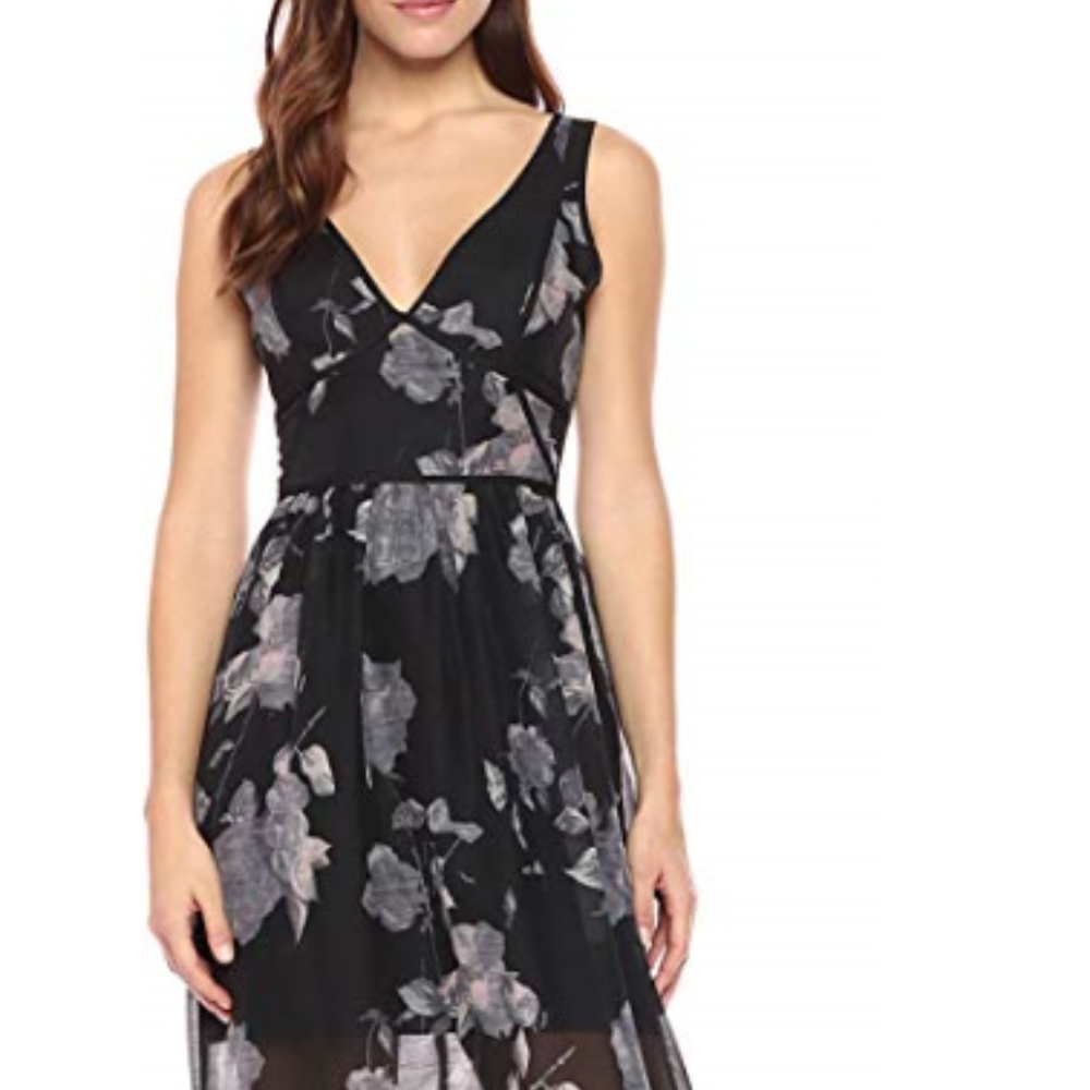 BCBGeneration Women's Floral V-Neck Maxi Dress